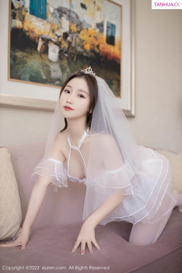   [XiuRen]高清写真图 2023.07.19 No.7104 杏子Yada 薄透婚纱第39张图片